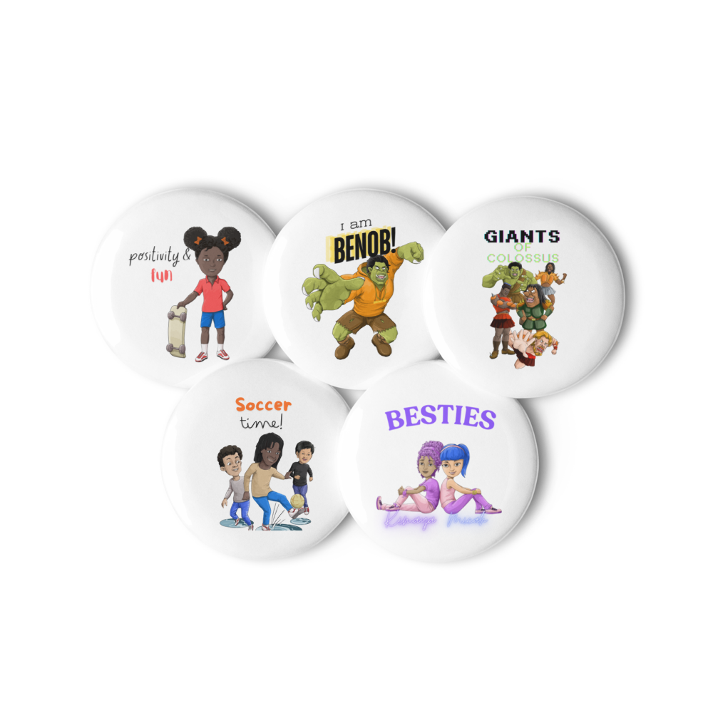 Set of Run Toward Goliath pin buttons