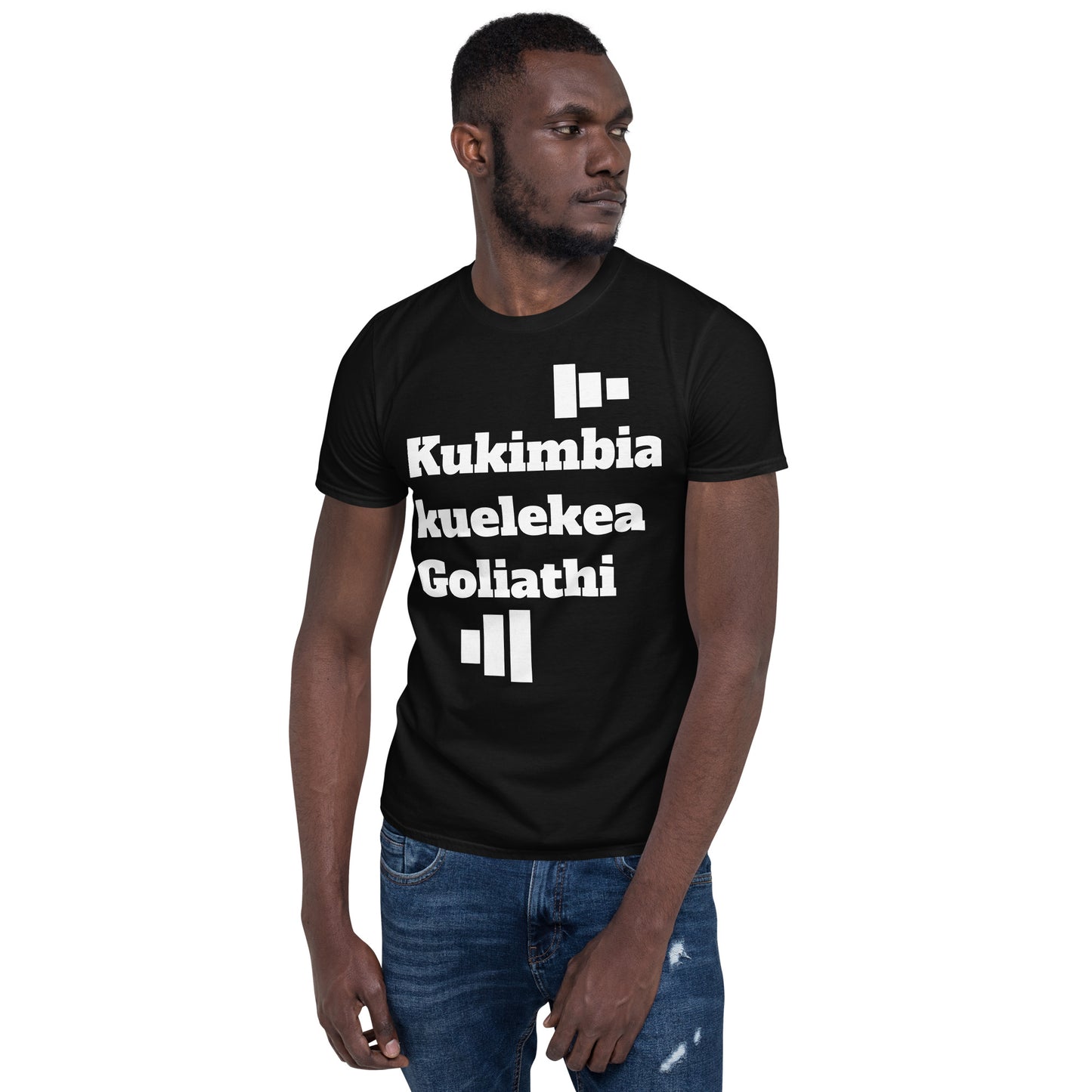 Run Toward Goliath (Swahili) Short-Sleeve Unisex T-Shirt