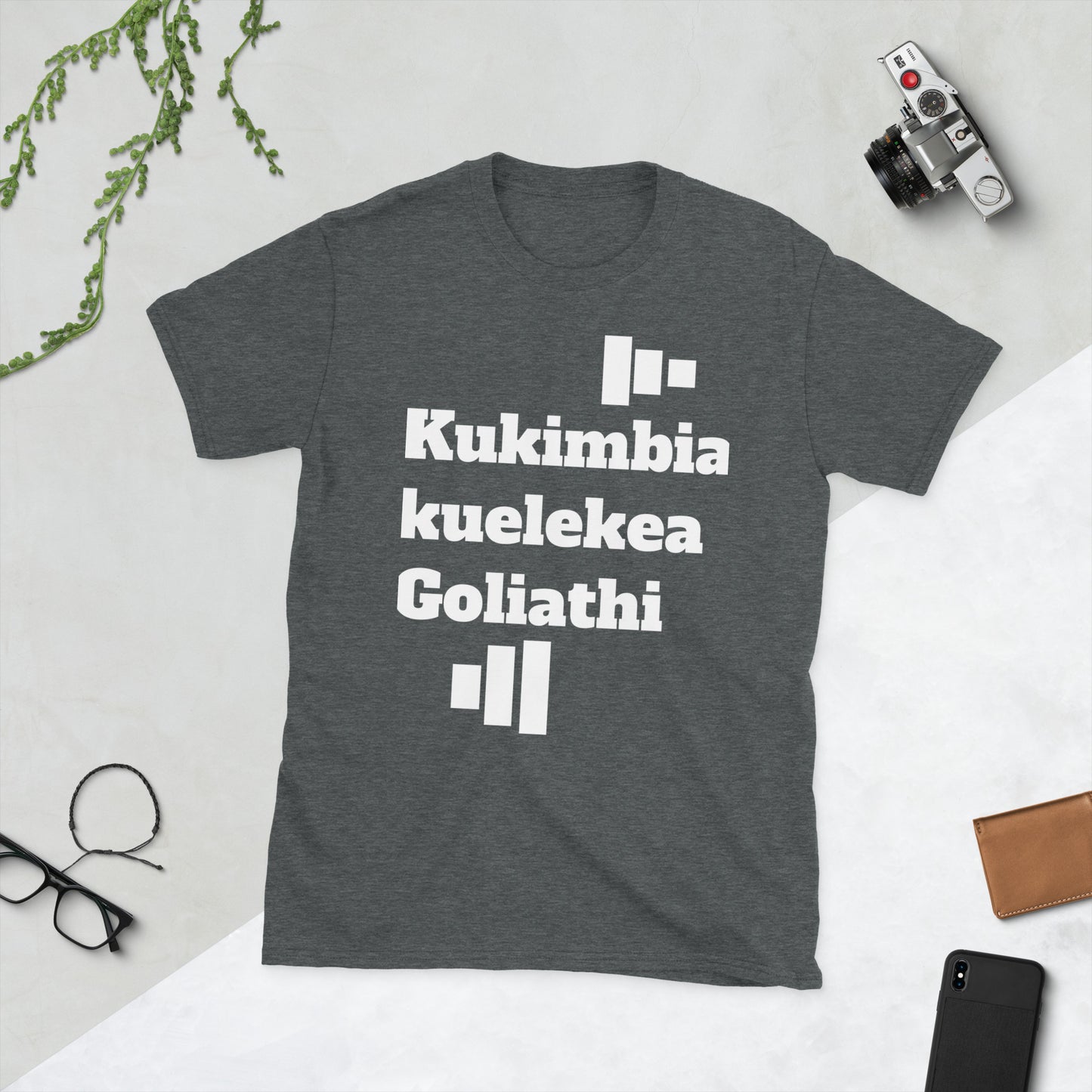 Run Toward Goliath (Swahili) Short-Sleeve Unisex T-Shirt