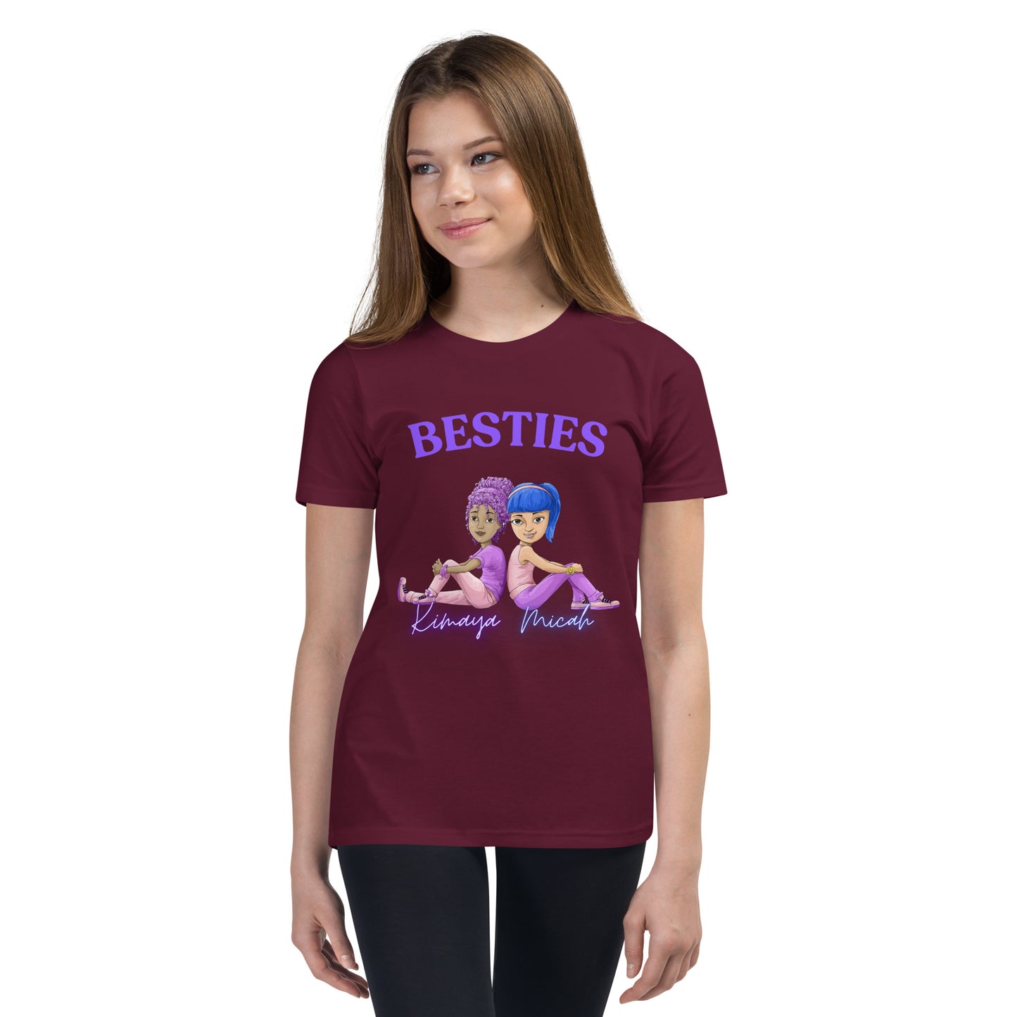 Besties Kimaya and Micah Tran Youth Short Sleeve T-Shirt