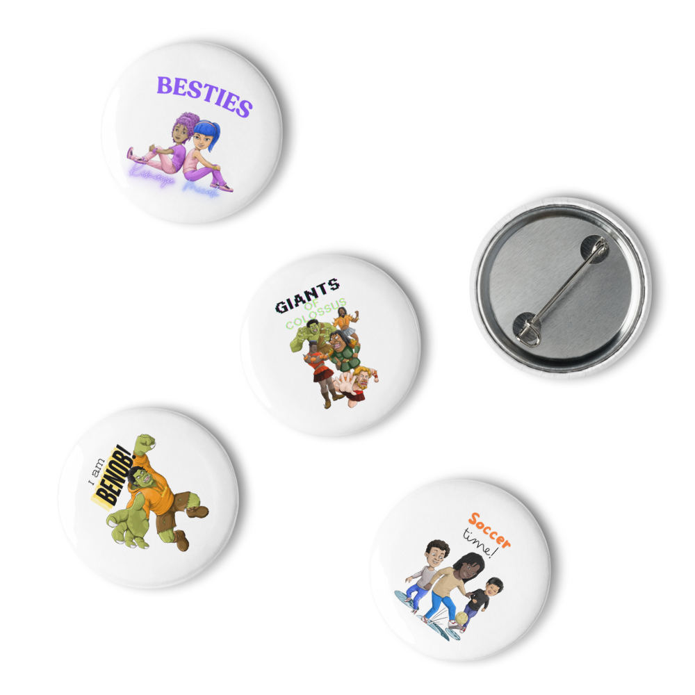 Set of Run Toward Goliath pin buttons