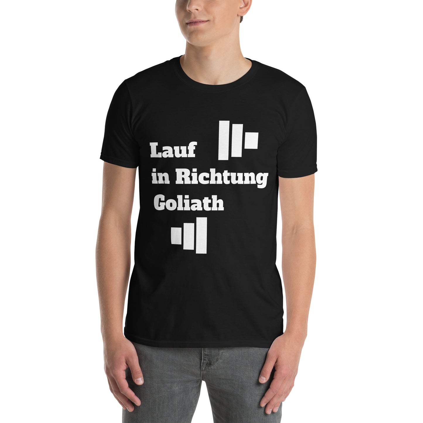Run Toward Goliath (German) Short-Sleeve Unisex T-Shirt