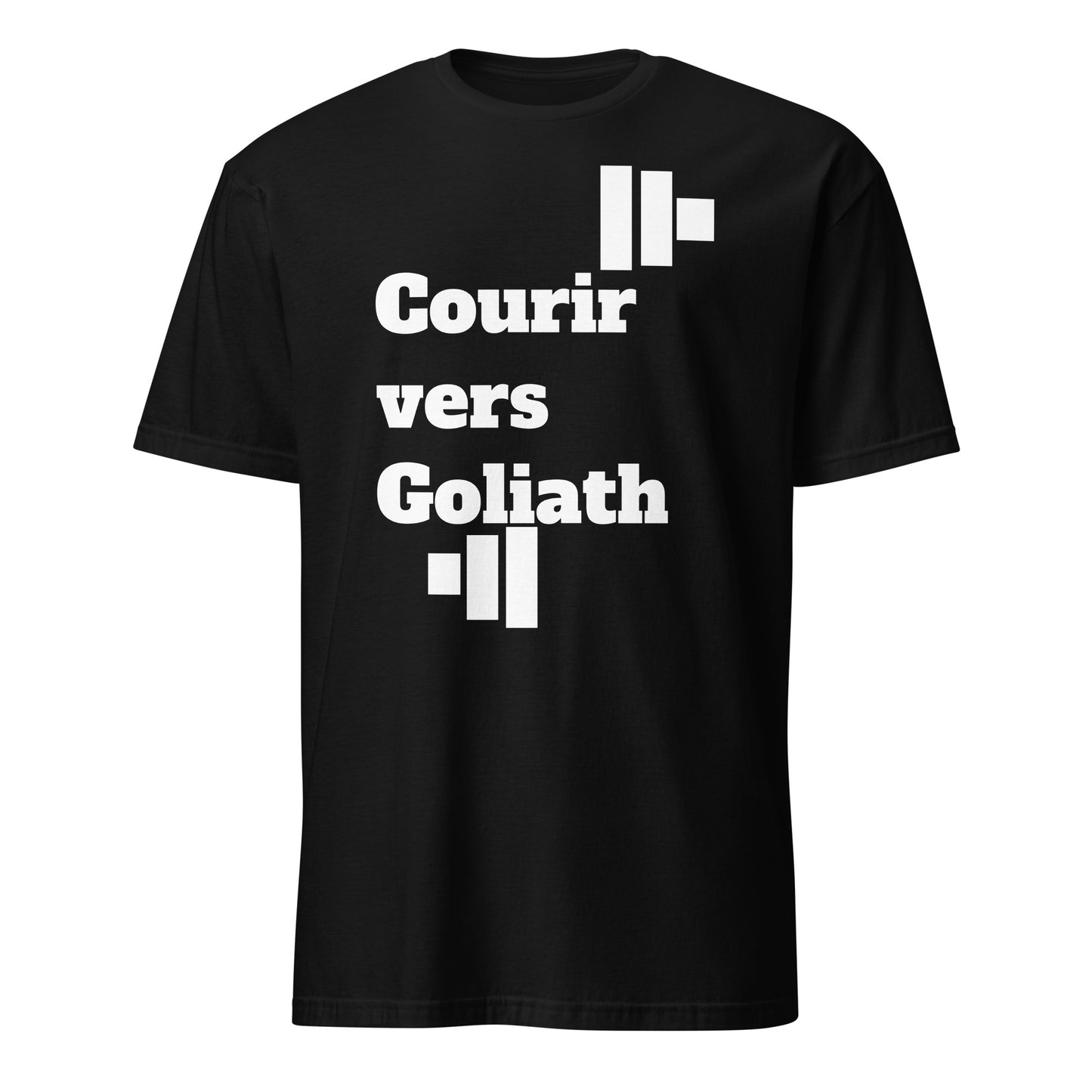 Run Toward Goliath (French) Short-Sleeve Unisex T-Shirt
