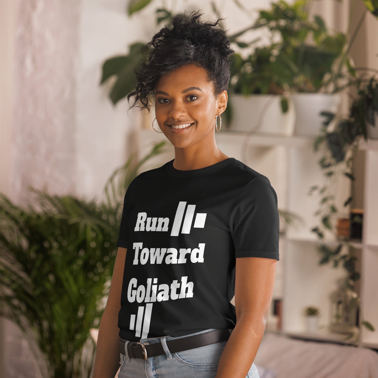 Run Toward Goliath Short-Sleeve Unisex T-Shirt